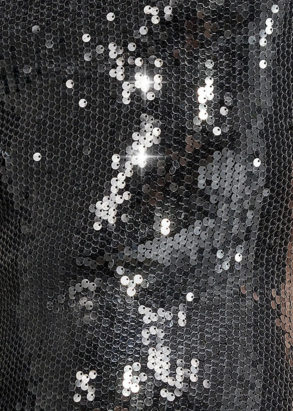 Goddiva Silver Sleeveless Square Neck Sequin Mermaid Maxi Dress - 18 Image 4