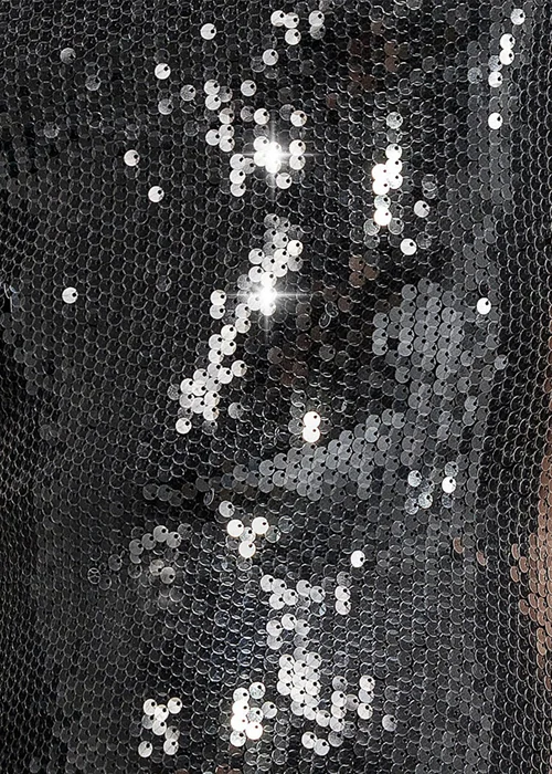 Goddiva Silver Sleeveless Square Neck Sequin Mermaid Maxi Dress - 18 Image 4