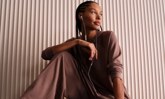 Women wearing soft co-ord set.