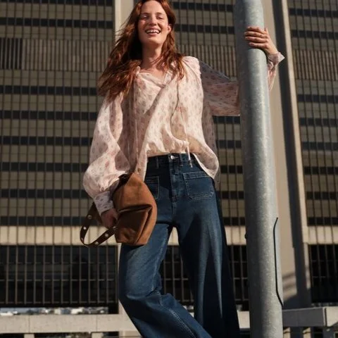 Examples of wearing denim for Spring.