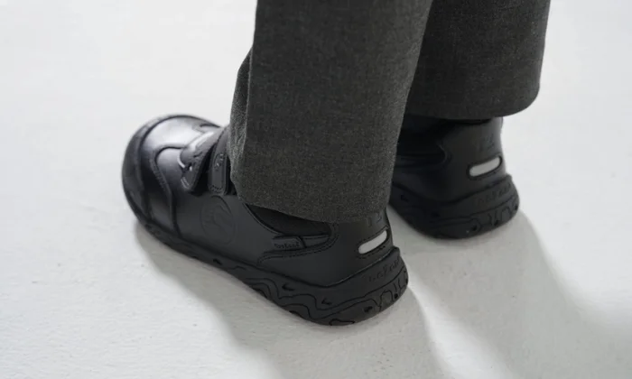 School shoes against white background